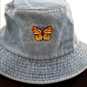Butterfly Denim Bucket Hat